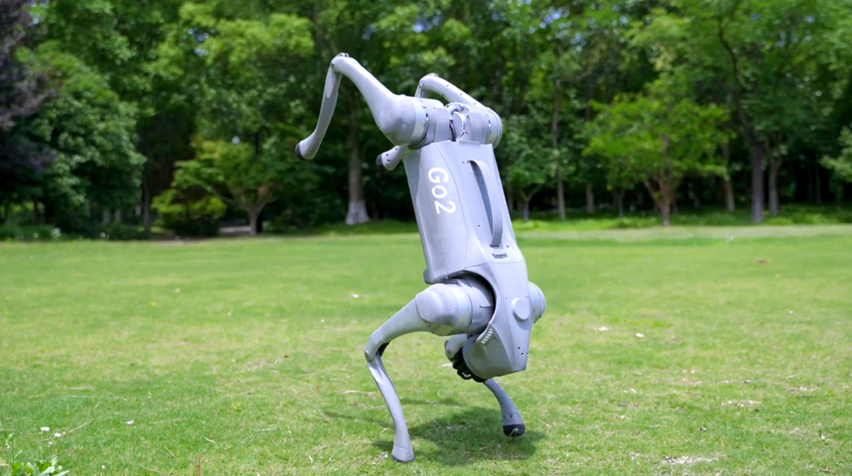 unitree go 2 pro handstand walking 2